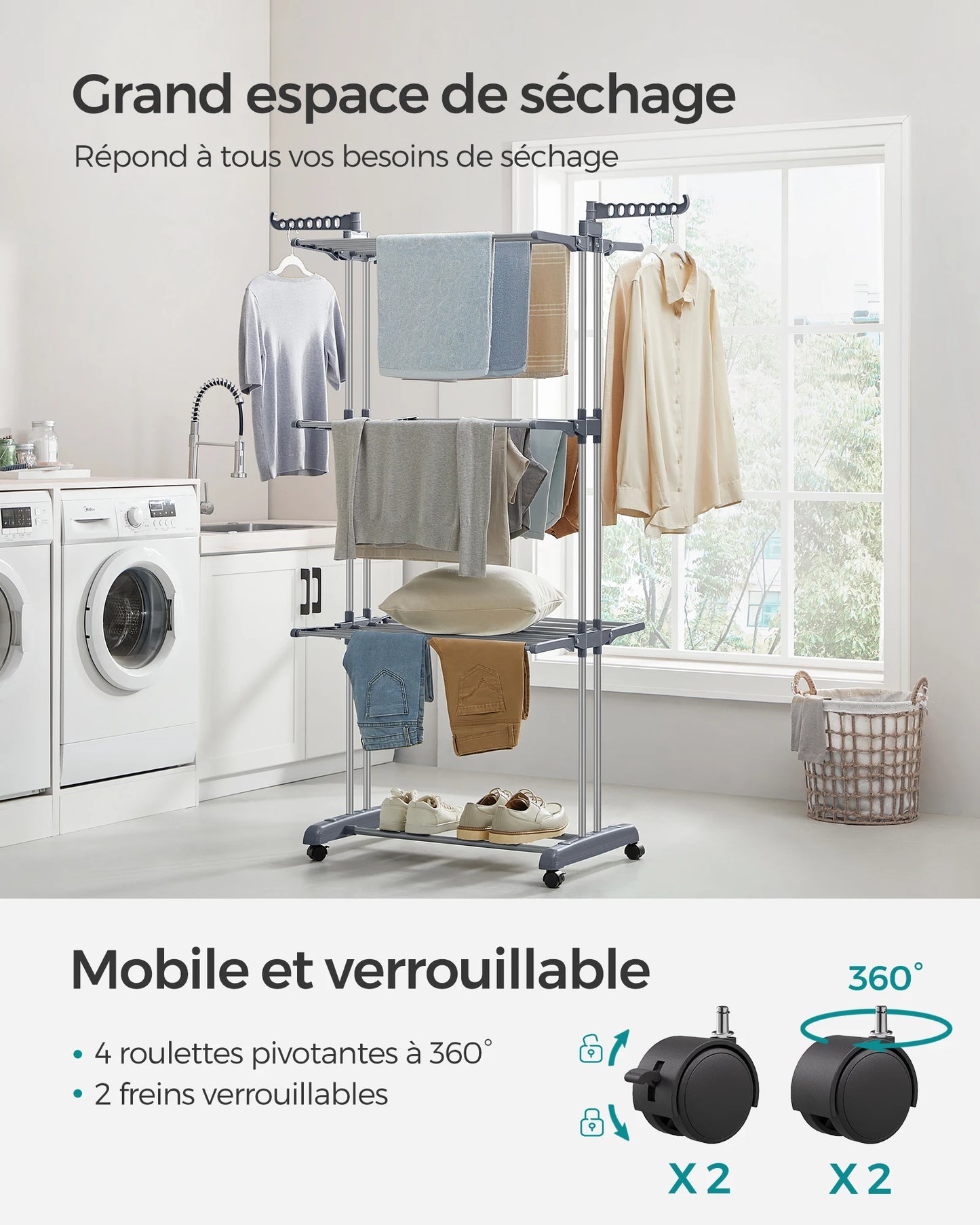 Sechoir A Linge Mobile