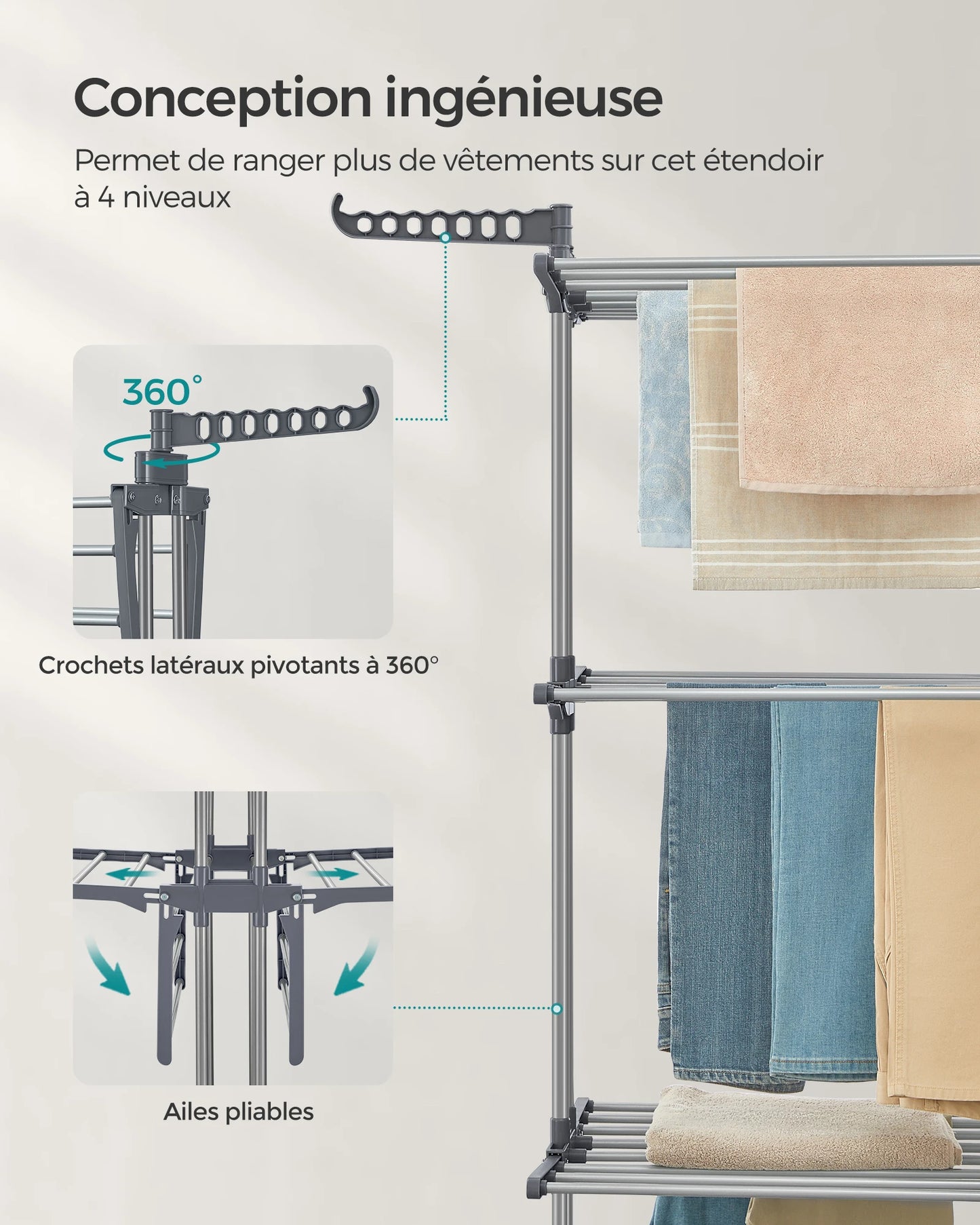 Sechoir A Linge Mobile
