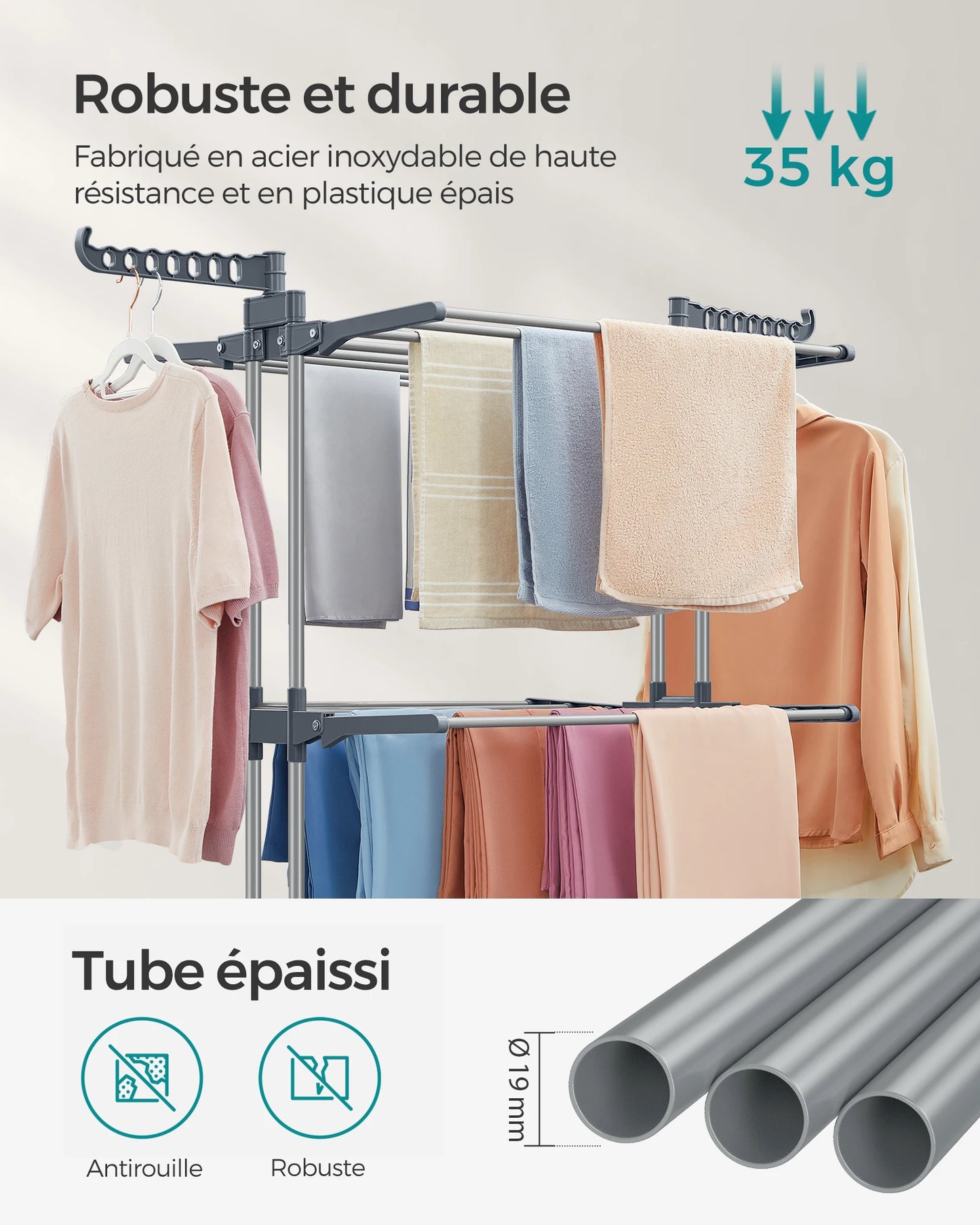 Sechoir A Linge Mobile